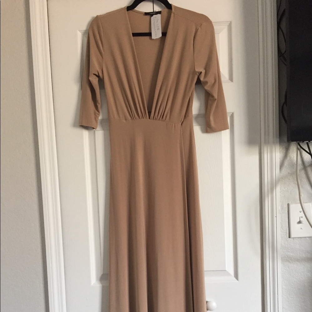 Sexy Deep V and slit maxi dress